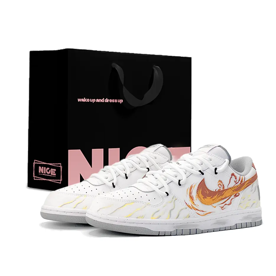 

Nike Мужские износостойкие низкие скейтбордные кроссовки Big Flame Feather Cloud Trace, цвет Flame Gray