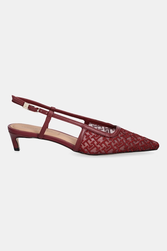 Туфли MONO SQUARED TOE KITTEN SLINGB Tommy Hilfiger, бордовый — фото 2