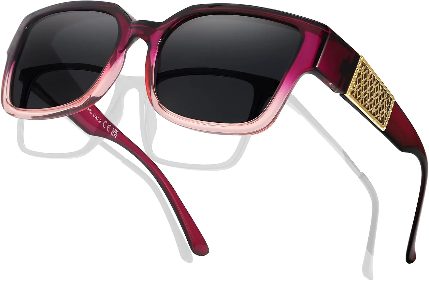 

Очки ночного видения Chicid для вождения, женские, поляризованные, с антибликовыми желтыми линзами и защитой от УФ-излучения UV400, V02 Gradient Purple/Grey