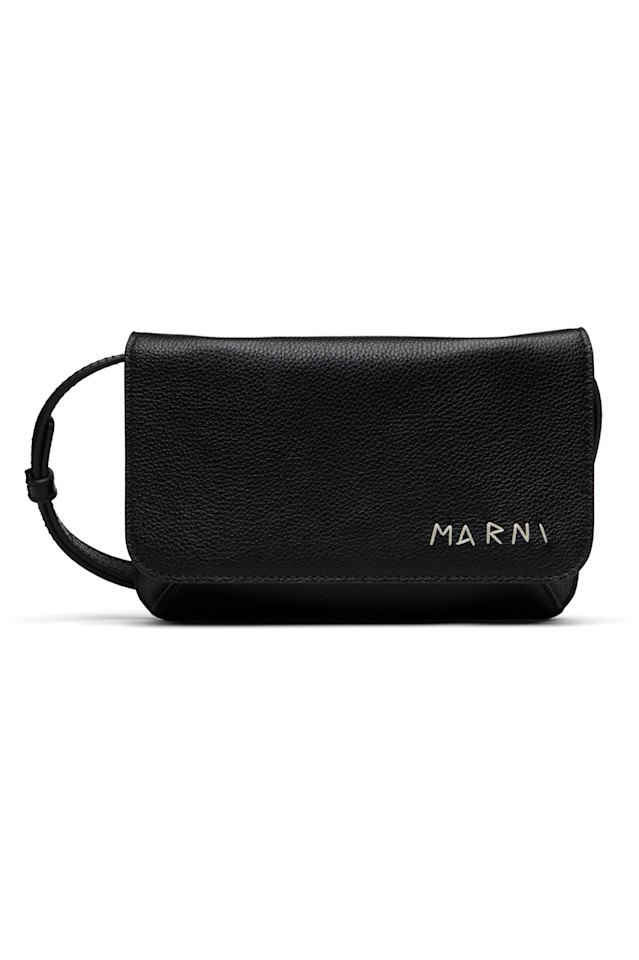 

Сумка через плечо с вышивкой «Marni mending», черный