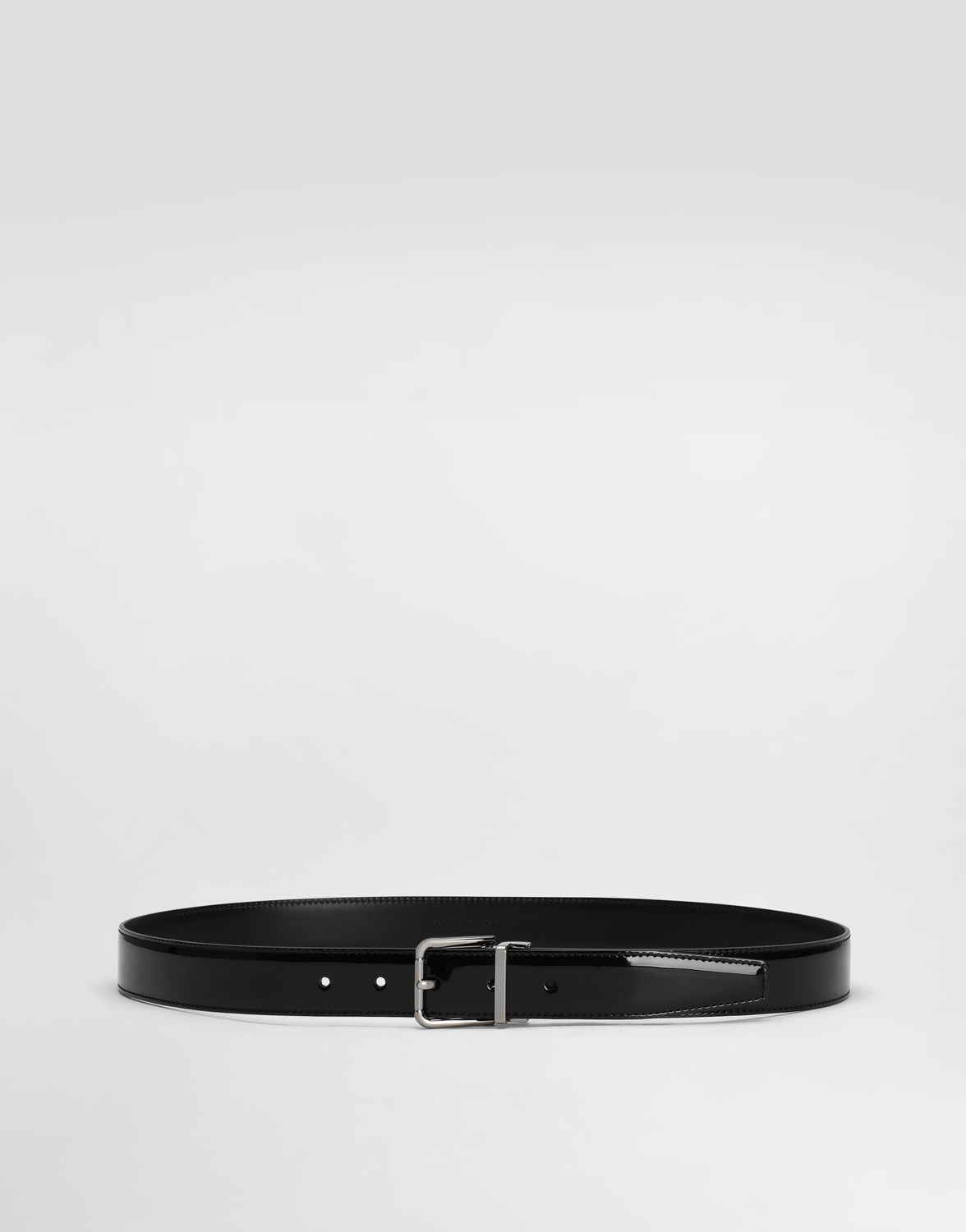 

Ремень из лакированной телячьей кожи Dolce & Gabbana, черный