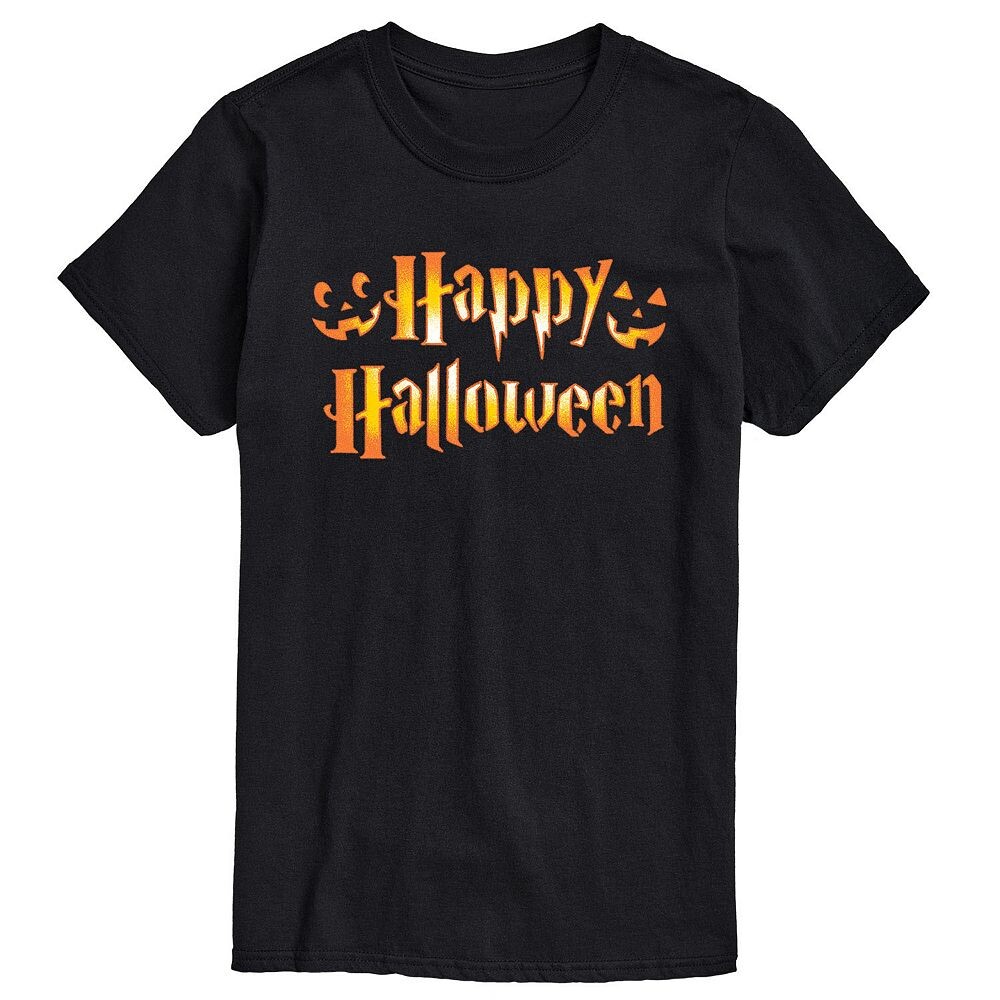

Мужская футболка с резной надписью Happy Halloween Licensed Character, черный