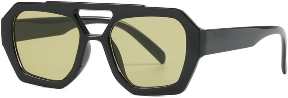 

Солнцезащитные очки UV400 с двойной перемычкой, градиентным леопардовым принтом, для женщин и мужчин, для бега и занятий спортом на открытом воздухе UYPTK, Black Yellow