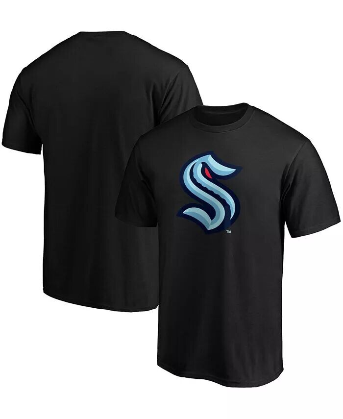 

Мужская черная футболка с логотипом Seattle Kraken Primary Fanatics