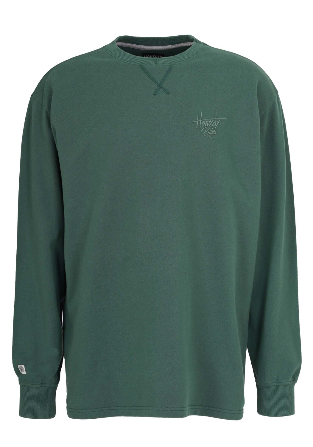 Футболка HONESTY RULES Longsleeves French Terry Signature, цвет cilantro green — фото 3