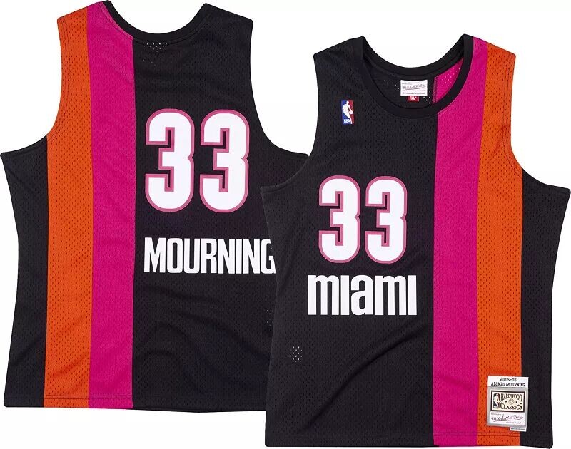

Мужская майка Mitchell & Ness Miami Heat Alonzo Mourning #33 Swingman