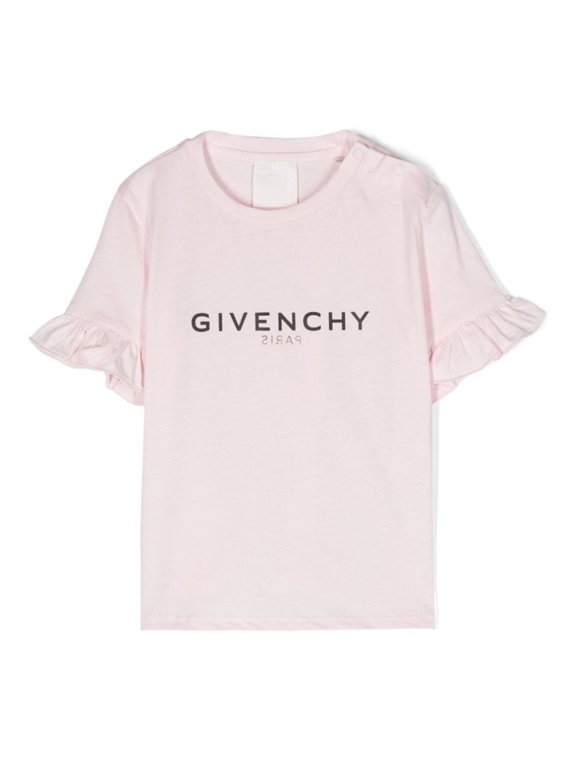 

Футболка с оборками и логотипом Givenchy Kids, розовый