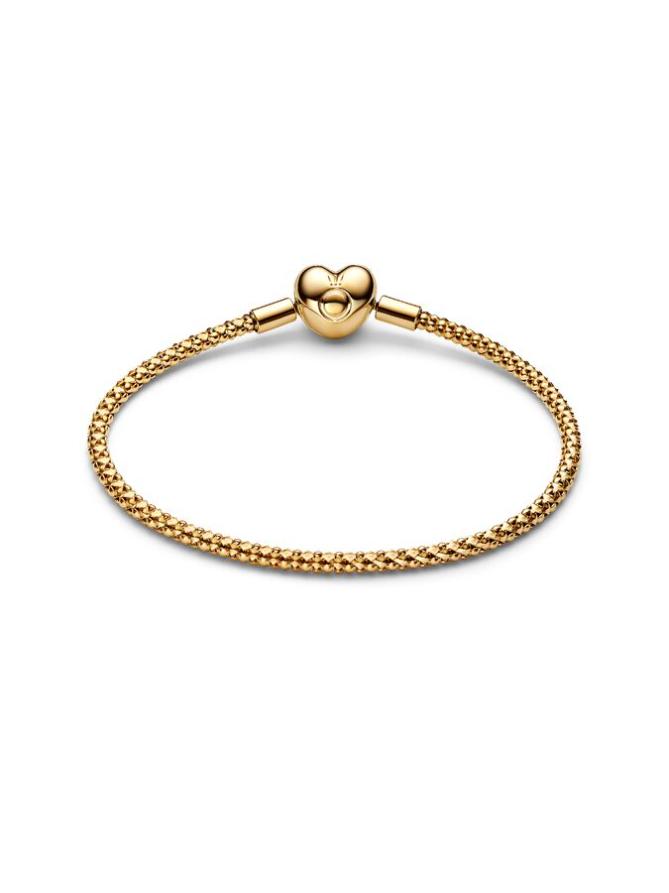 

Браслет Pandora Heart Clasp Studded Chain Bracelet, золото