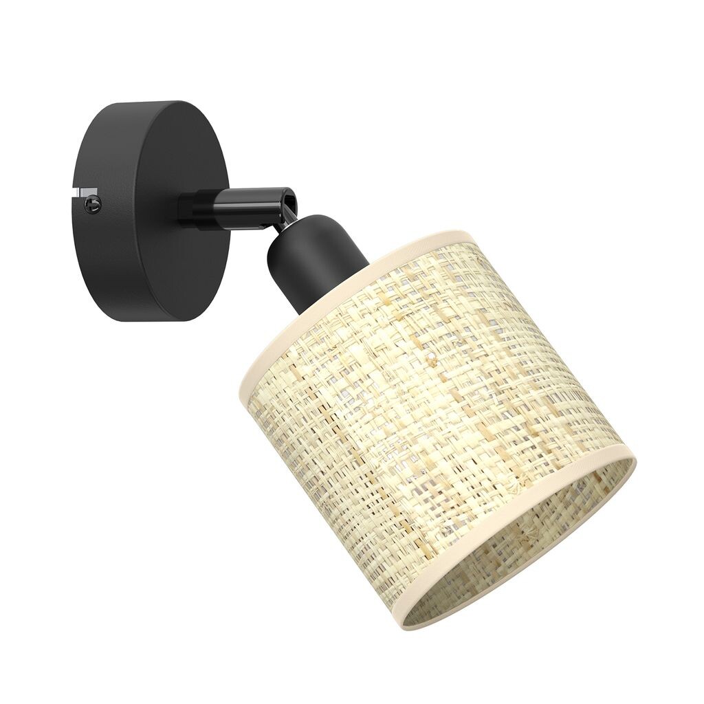 

Лампа LUMINEX RATTAN точечный настенный светильник освещения черный абажур