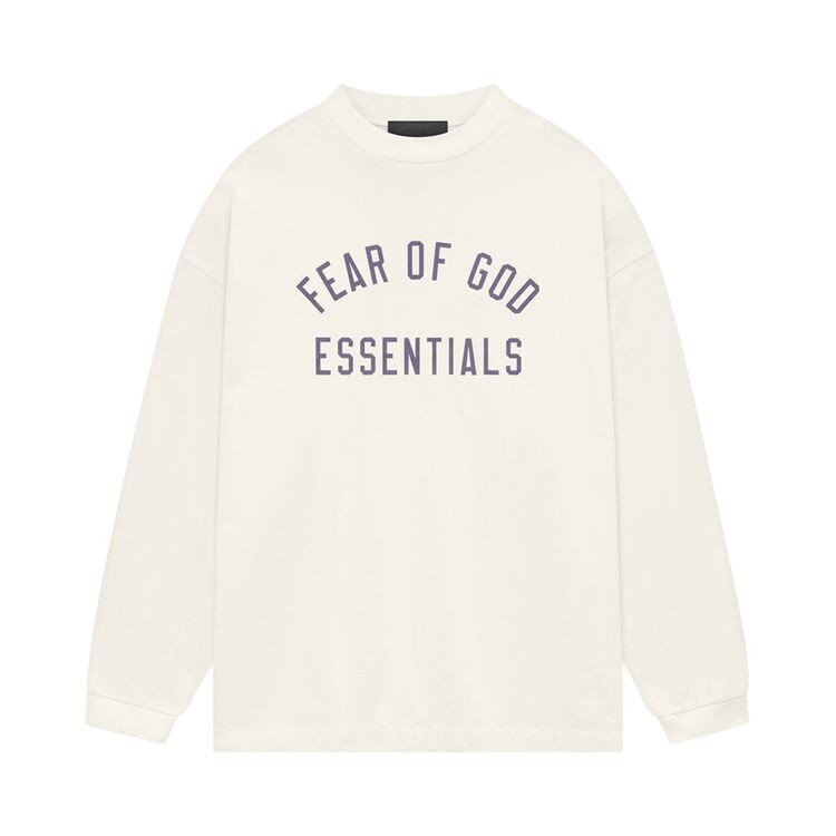 

Футболка Fear of God Essentials Jersey Long-Sleeve Tee Shell, кремовый