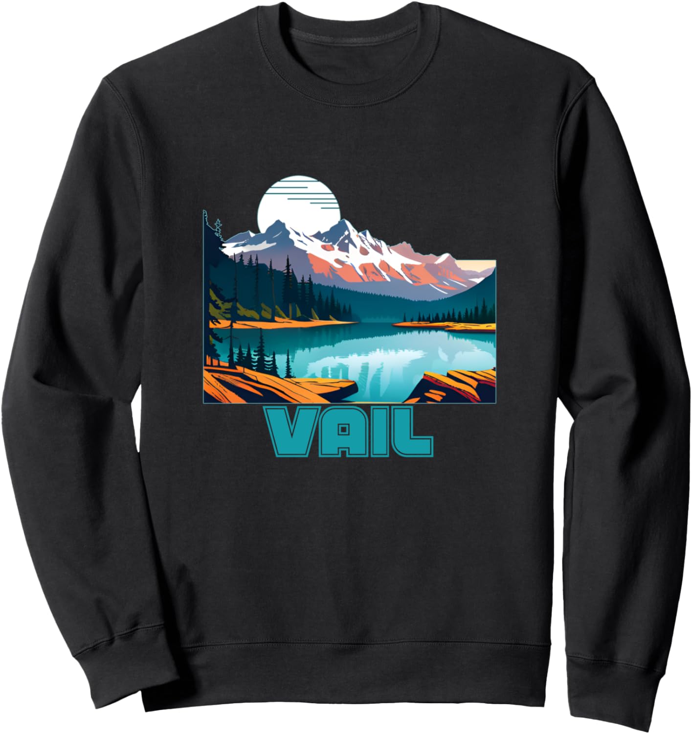 

Сувенирная одежда из тюков сена - Ретро винтажная толстовка из тюков сена Vail Colorado Hiking Clothes Co., черный