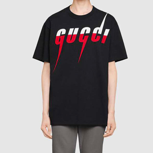 Футболка blade printing short sleeve black Gucci, черный — фото 2