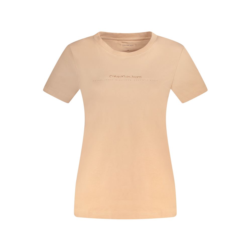 

Розовая хлопковая женская футболка Calvin Klein