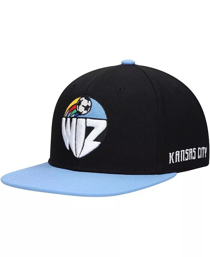 

Мужская черная кепка с логотипом Sporting Kansas City Throwback Snapback Mitchell & Ness