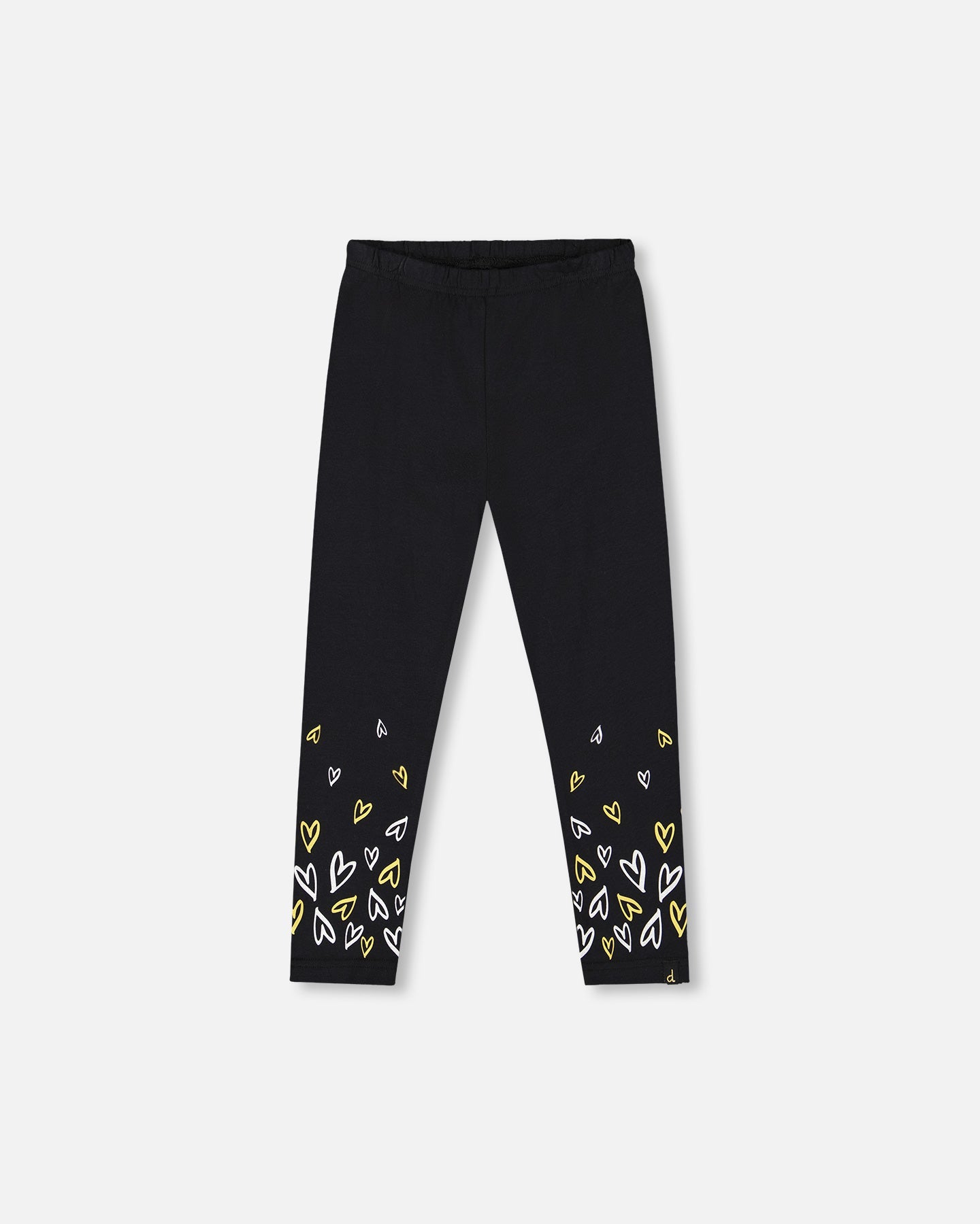 

Органические хлопковые леггинсы пыльно-розовые с принтом сердечек Deux par Deux