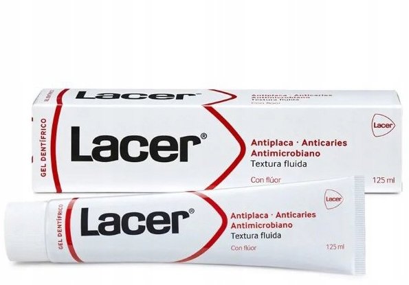 

1x зубная паста Lacer Gel против зубного налета 125 мл