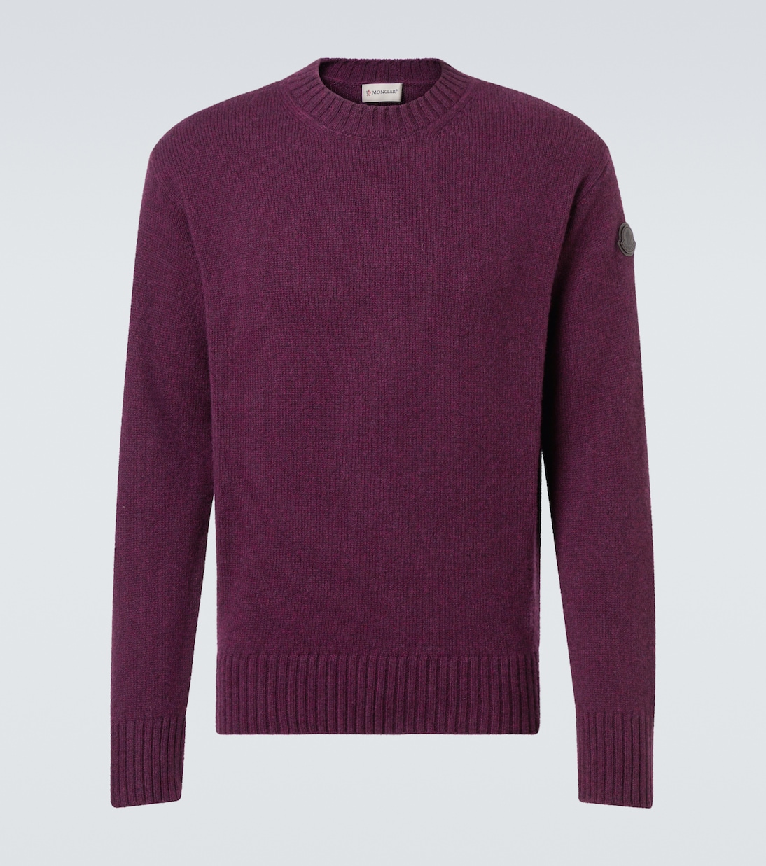 

Рельефный вязаный свитер из шерсти и кашемира Moncler, Violet