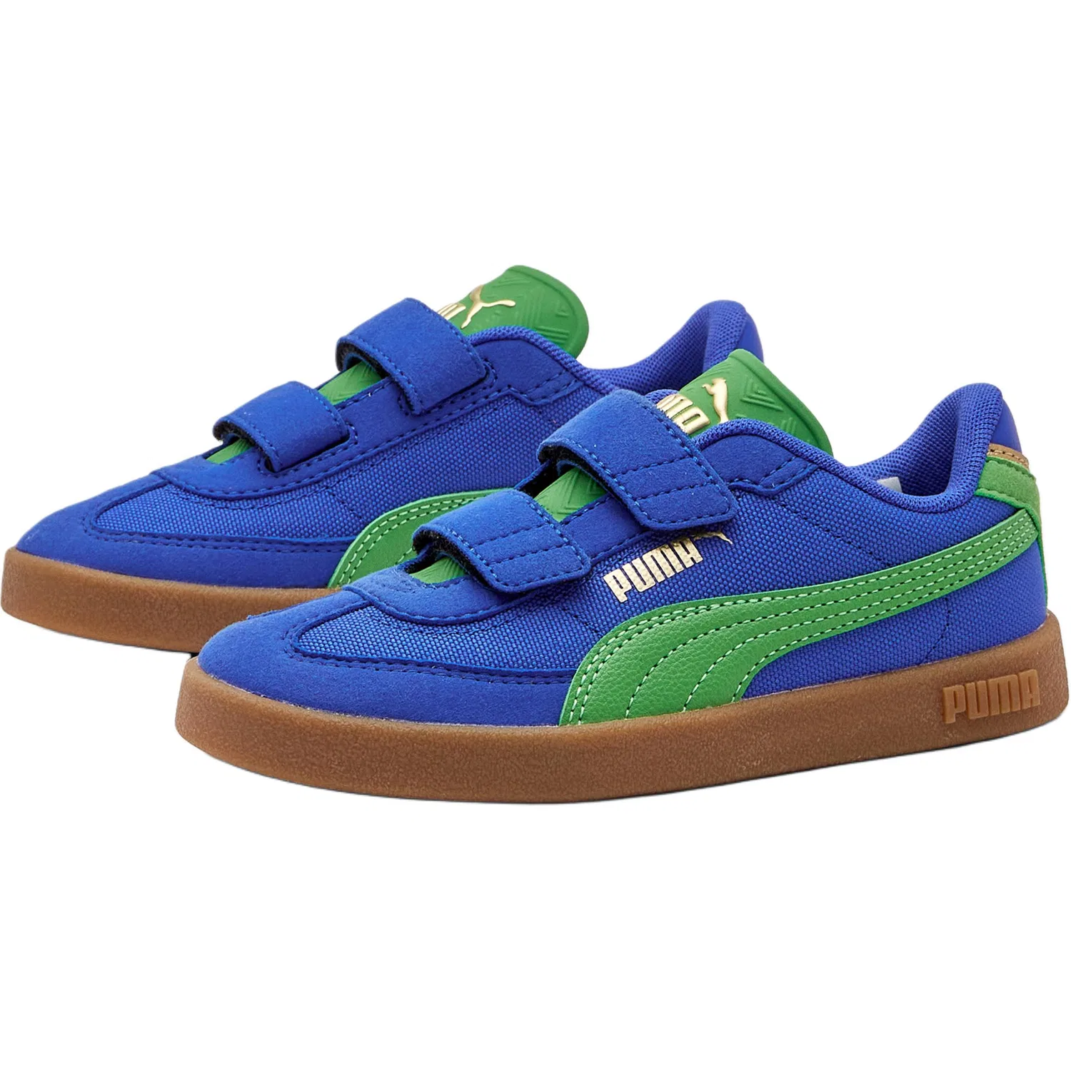 Низкие детские скейтбордические кроссовки Electric Blue Kids' PUMA, Electric Blue-Green Fruit — фото 3