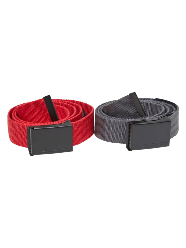 

Ремень Urban Classics, цвет cityred/black+magnet/black