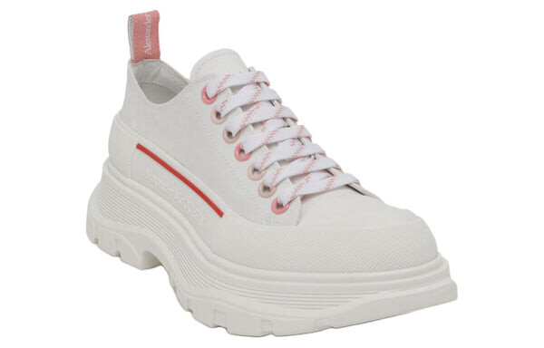 Кроссовки tread slick 45mm lace up sneakers 'white pink' Alexander Mcqueen, белый — фото 3