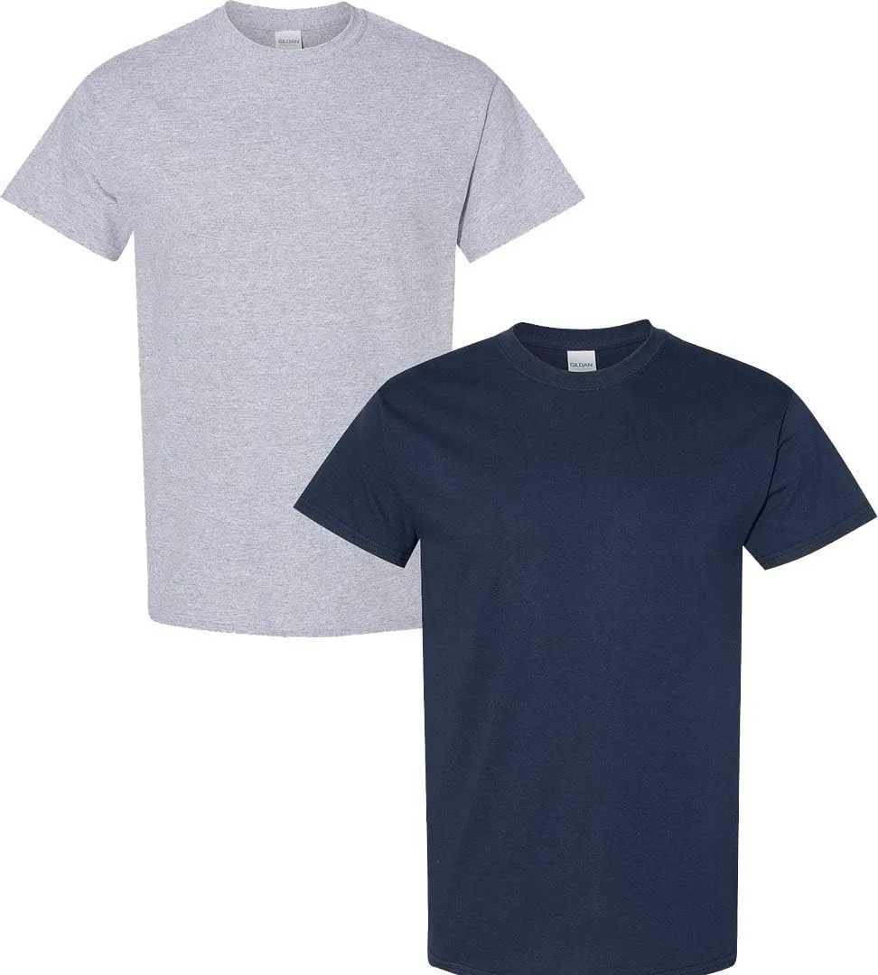 

Футболка Gildan мужская Heavy Cotton, 2 шт, MED, Sportgrey, Navy