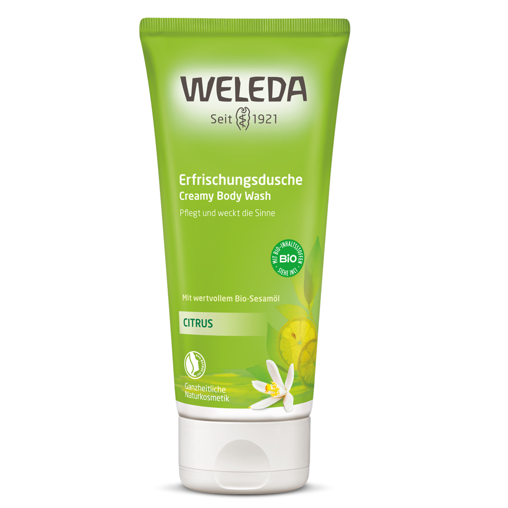 

Крем-Гель для душа с цитрусовыми фруктами citrus creamy body wash Weleda, 200 мл