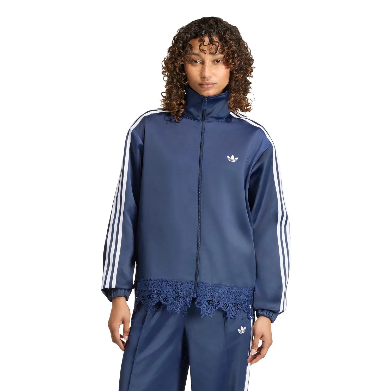 Женская свободная спортивная куртка Originals Satin Lace Firebird от Adidas — фото 4