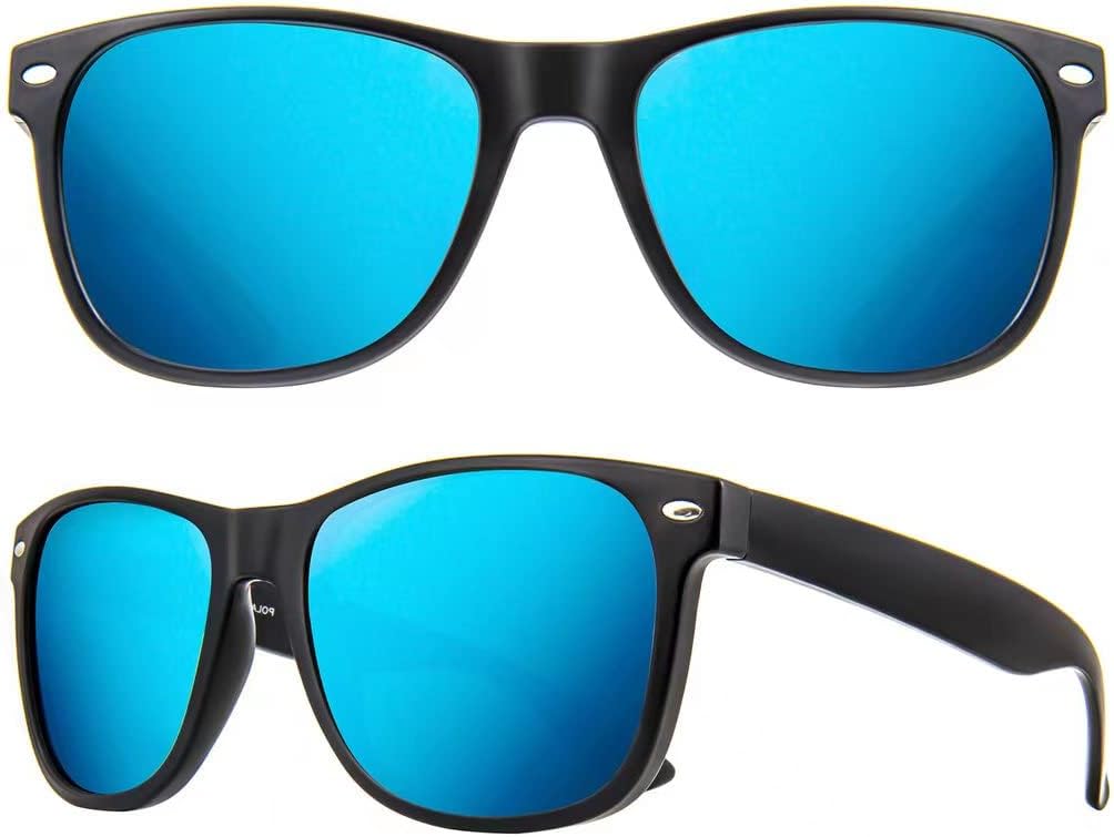 

Поляризованные солнцезащитные очки MAXJULI для мужчин и женщин с большой головой, защита от УФ-излучения UV 400, дизайн под дерево, артикул 8809, B2.black/Blue Revo (1 Pair)