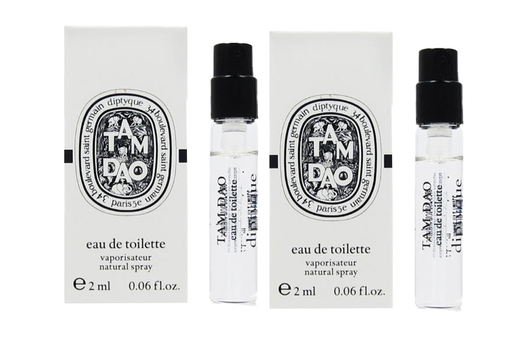 Набор пробников парфюма sandalwood два флакона eau de toilette ароматическая эссенция 2мл*2 Diptyque — фото 2