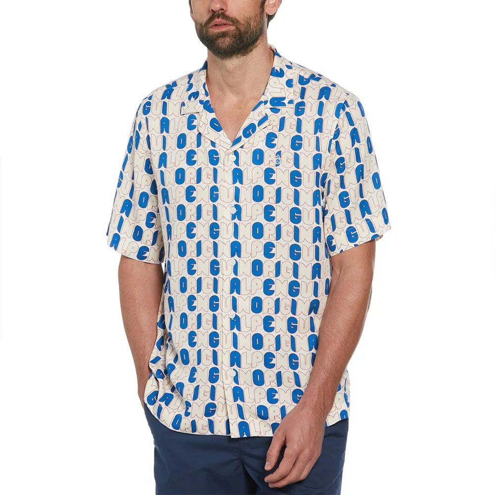 

Рубашка Original Penguin Viscose Camp Aop Logo, разноцветный