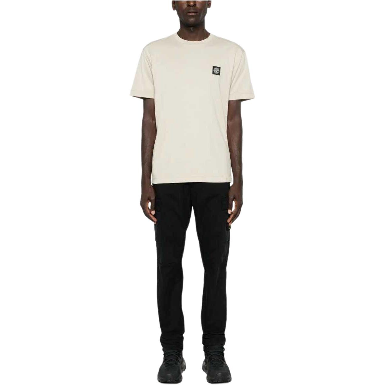 Футболка Stone Island с фирменным патчем, белый