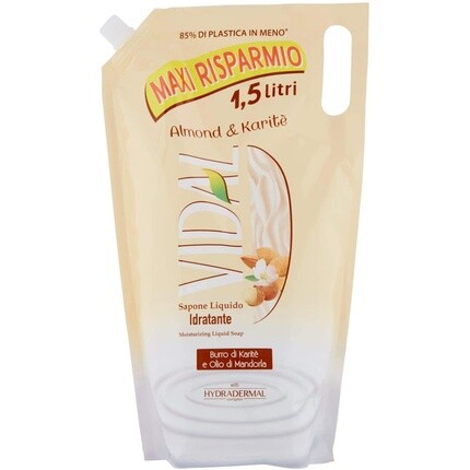 

Сменный блок увлажняющего мыла «Миндаль и карите», 1,5 л., Vidalforce