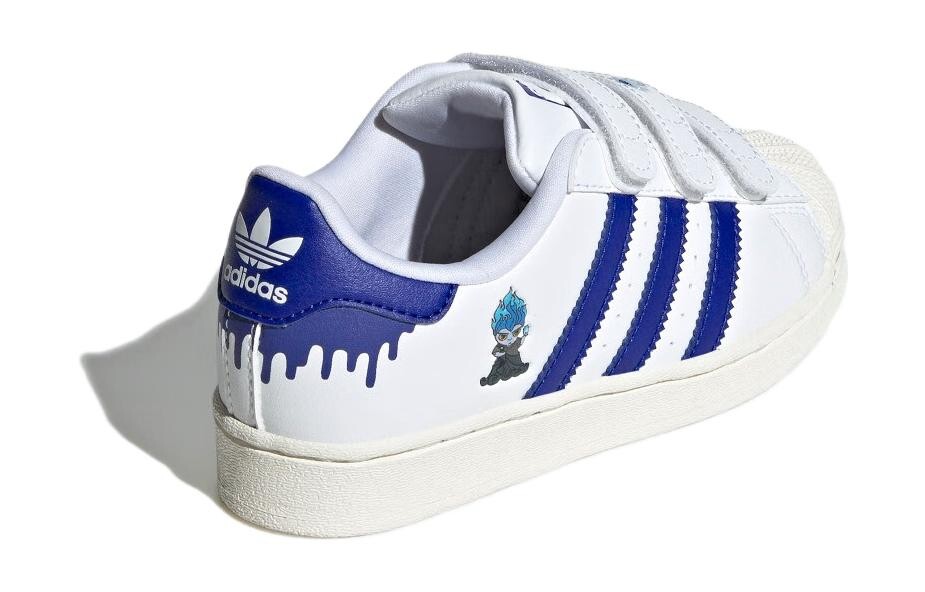 Adidas originals Superstar Series Kids Кроссовки для скейтбординга для детей, White/Blue — фото 4