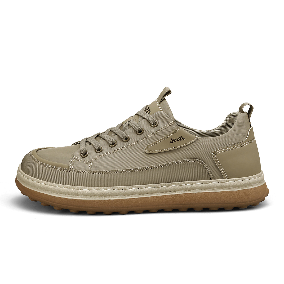 

Jeep Износостойкие и легкие мужские лоу-топ скейтерские кеды Khaki, цвет Khaki