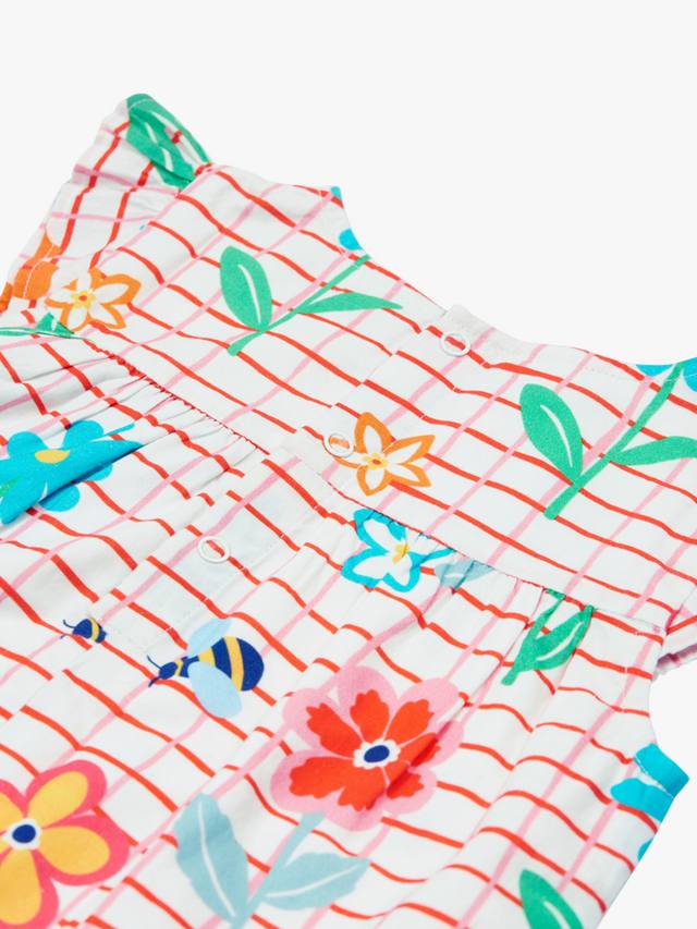Детский хлопчатобумажный комбинезон lula organc в цветочек Frugi, цвет Paint A Floral — фото 4