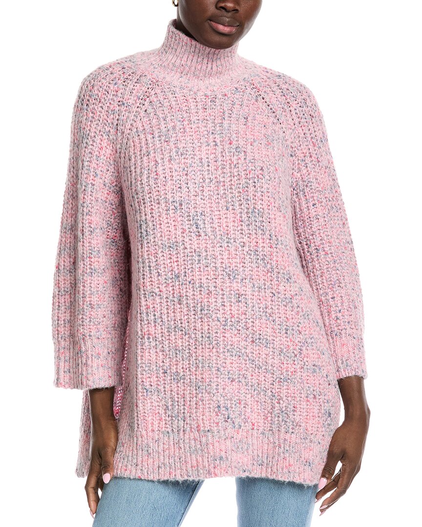 

Осенний кашемировый свитер с открытым боком из смеси альпаки Autumn Cashmere, розовый