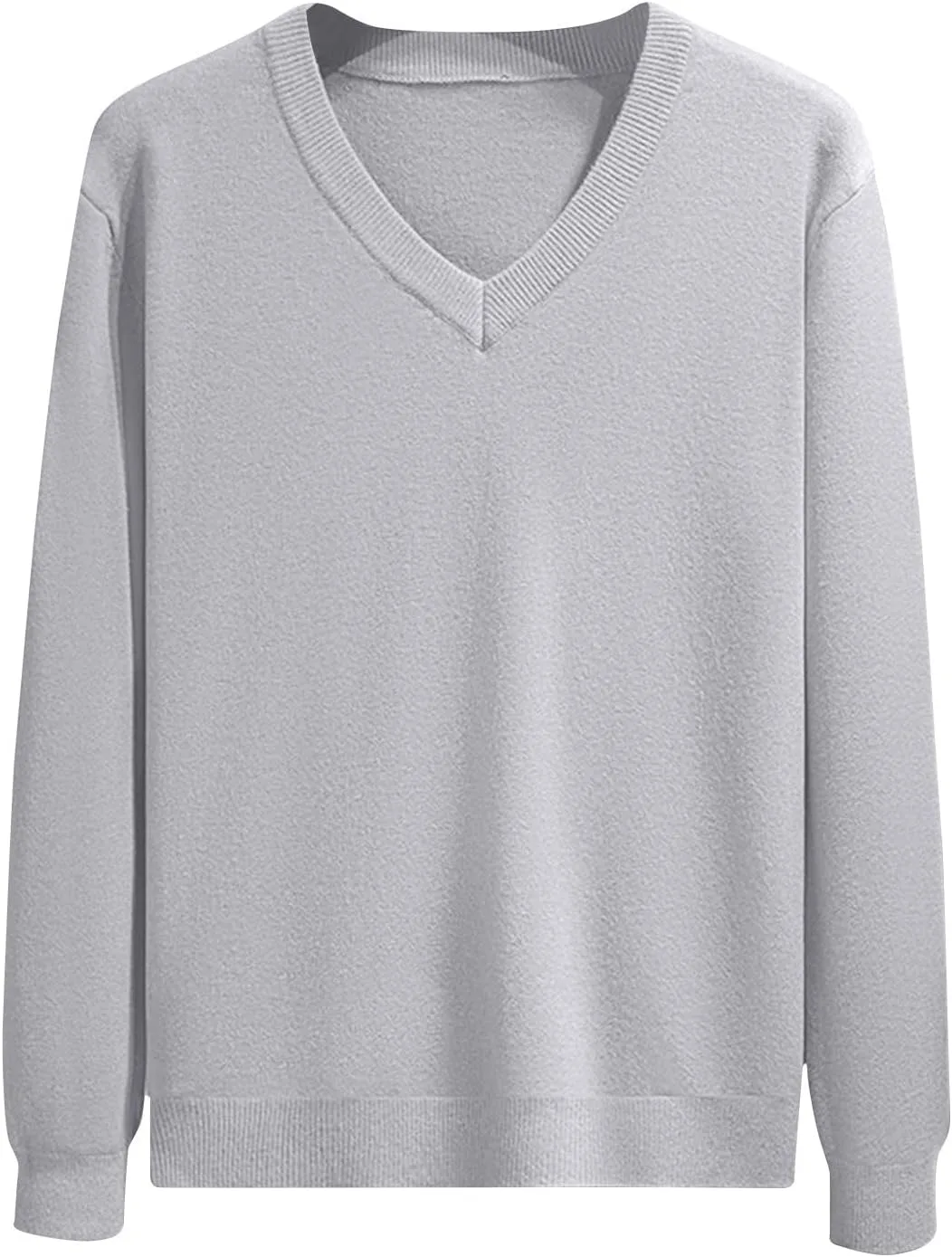 

Мужской свитер V-образным вырезом Slim Fit с ребристым узором TXGMNA