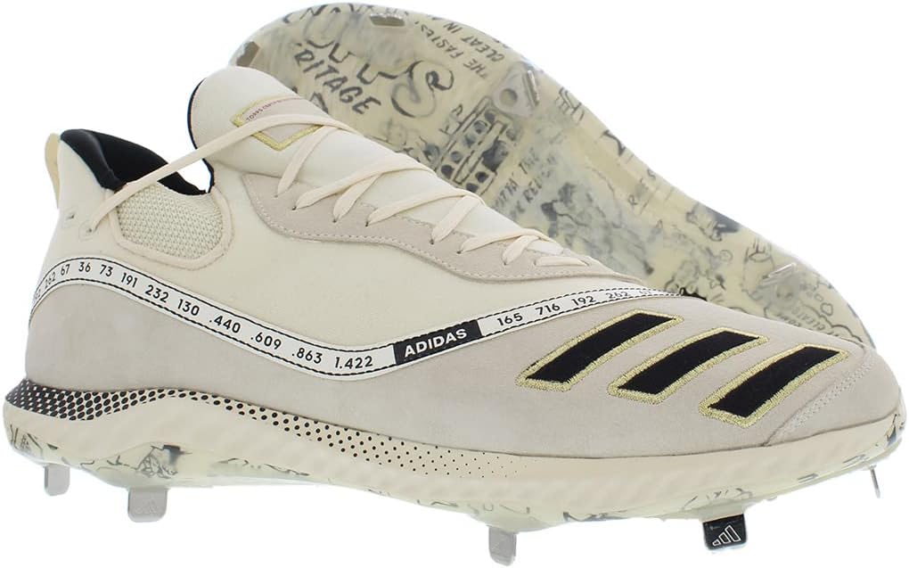 Мужские бейсбольные бутсы adidas Icon V Bounce, белый/черный — фото 2