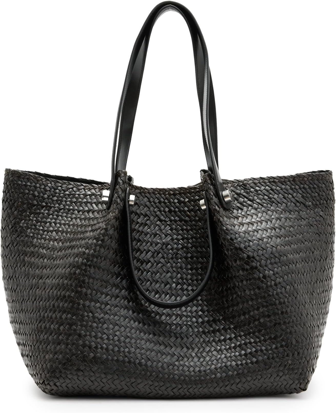 

Сумка-тоут AllSaints Allington Straw Tote, цвет Black1