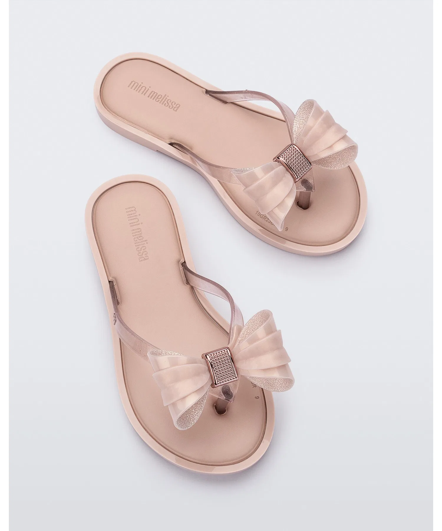 Детские пляжные сандалии с бантом Melissa Mel Flip Flop IV розовые