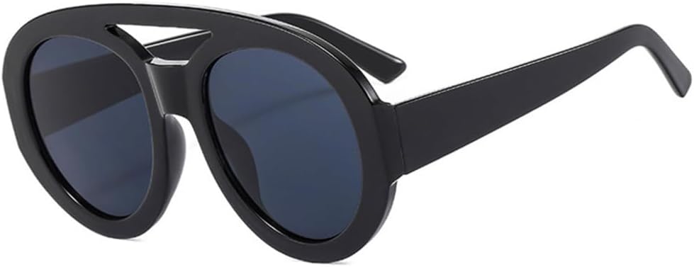 

Большие солнцезащитные очки с двойной перемычкой для женщин в стиле панк, солнцезащитные очки для женщин с защитой от УФ-излучения UV400 для мужчин HDUBFY, C1black-black