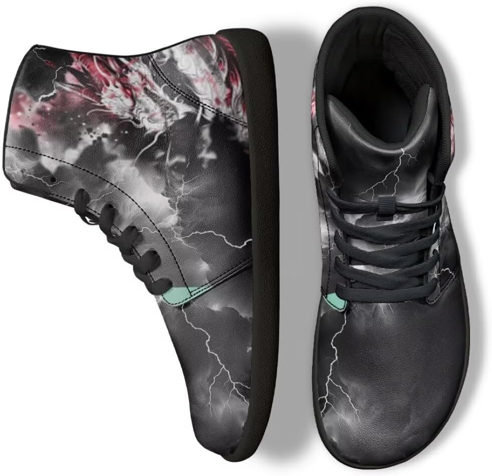 

Мужские кроссовки без каблука, легкие, с широким носком, нескользящие, высокие, с нулевым перепадом высоты подошвы Getelinseng, Lightning Dragon