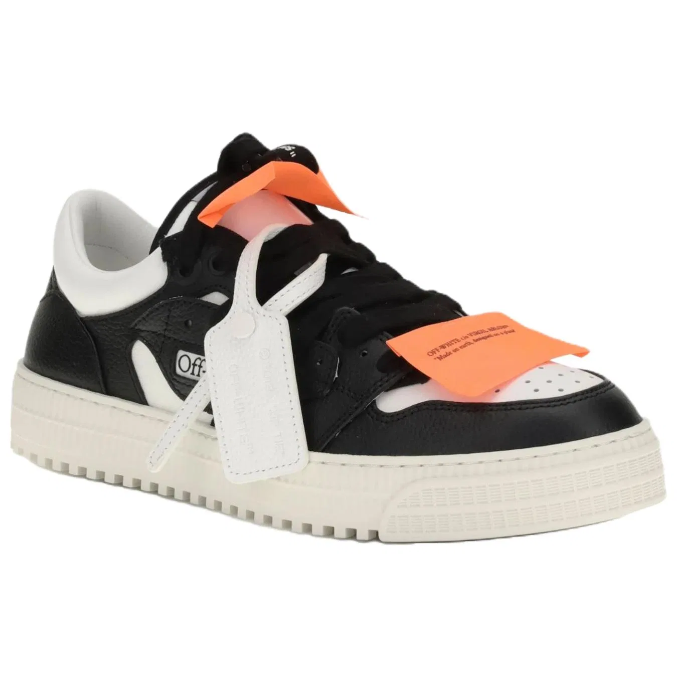 Кроссовки кожаные OFF-WHITE Court Black — фото 4