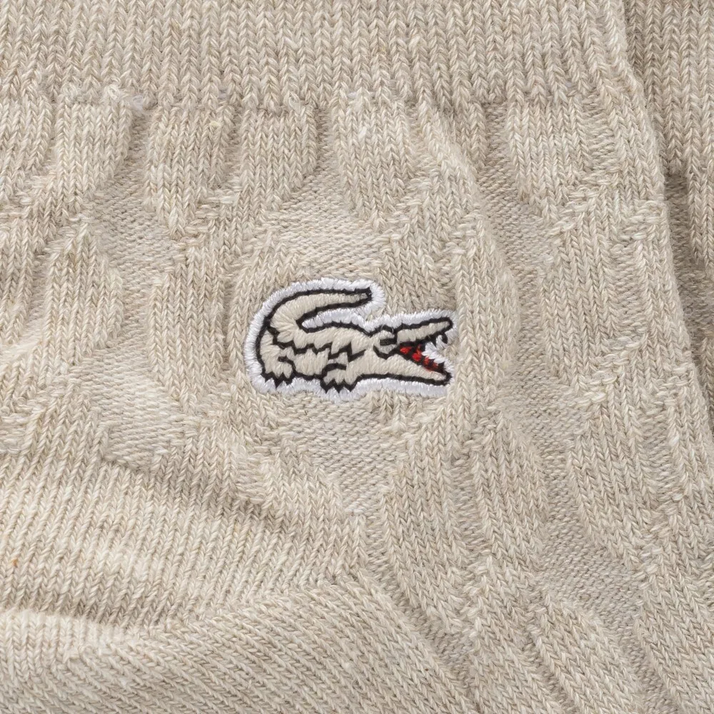 Носки женские Lacoste с косами, укороченные, белые — фото 2
