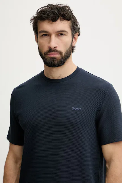 Футболка из модала Shirt BOSS, синий — фото 4