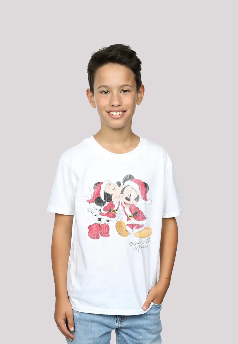 

F4NT4STIC Футболка "Disney Mickey & Minnie Christmas", принт, белый