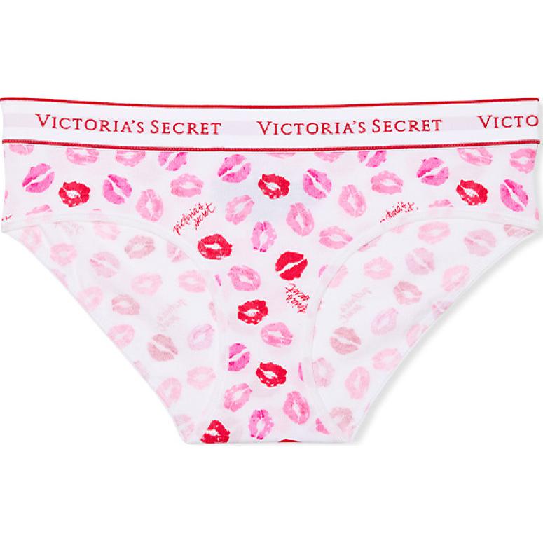 

Victoria's Secret Женские трусики 1 упаковка Psilon белые базовые с принтом губ