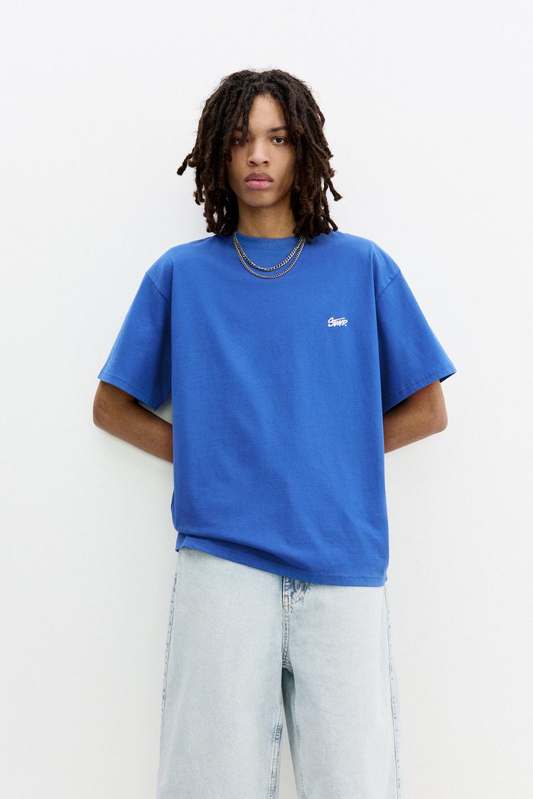 

Футболка с логотипом stwd Pull And Bear, синий