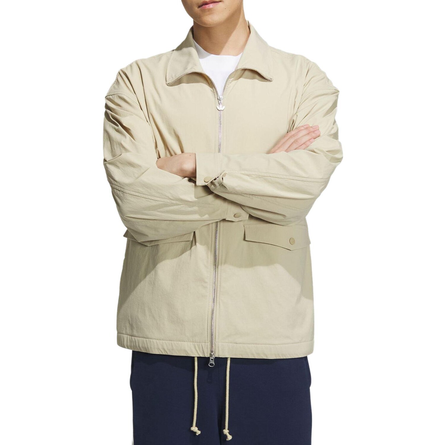 X Notitle Co-branded Series куртка мужская молочно-белая Adidas Originals, слоновая кость — фото 2