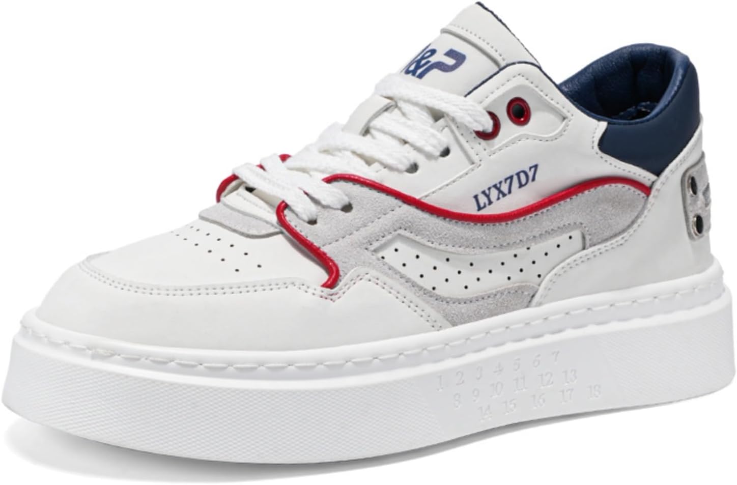 

Белые повседневные кроссовки Kpdwfms с шнуровкой - спортивный сетчатый дизайн, амортизация с эффектом памяти, водоотталкивающий верх - сочетание стиля и комфорта для ежедневных поездок, школы и прогулок на выходных